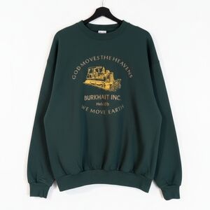 New With Tage  Vintage Jerzees Dark Green Construction Sweatshirt